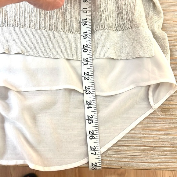 Lucky Brand,Metallic Knit Sheer Lightweight Delicate Blouse Women's,Size Medium - Picture 9 of 10